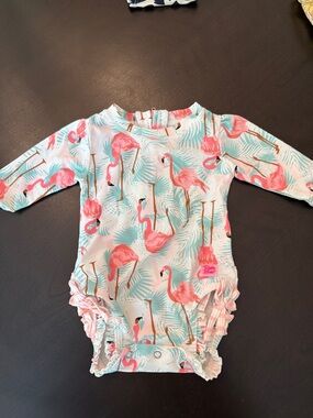 Ruffle Butts Flamingo One-Piece Swimsuit 0-3 mos